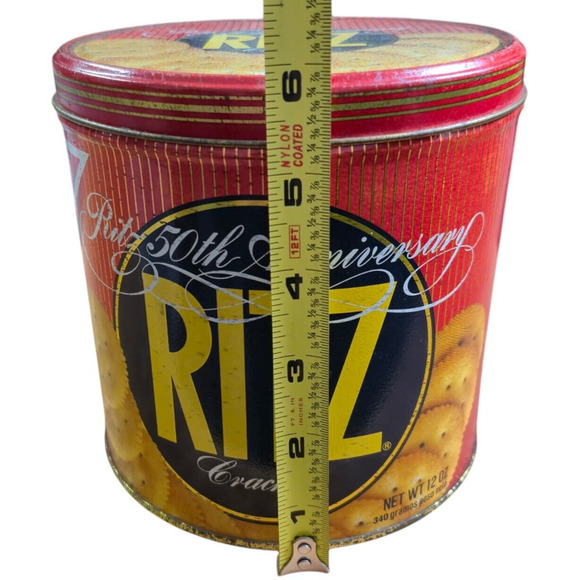 Ritz Crackers Collector Tin Vintage 1984 Nabisco 50th Anniversary USA 6"x6" - Picture 10 of 11